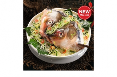 ĐẦU CÁ TRÀ SÓC HẤP LÁ LỐT