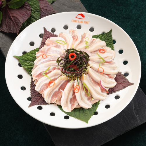 Heo rừng lai hấp tía tô