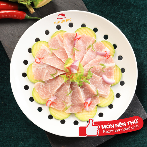 Nạc giòn heo hấp bí ngòi vua